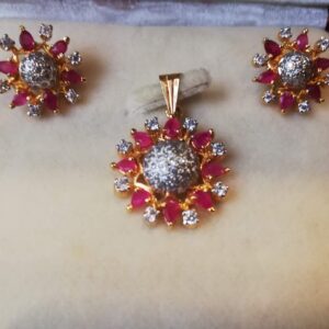 Gold plated Ruby set