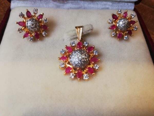 Gold plated Ruby set